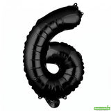 Balloon, Mylar, Balloonify 16 Inch, Number 6, Black,1 - 1 EACH
