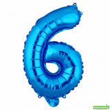 Balloon, Mylar, Balloonify 16 Inch, Number 6, Blue,1 - 1 EACH
