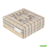Boxes, Cake & Lunch, 9 x 9 x 3.50 Inch, Paper, Plaid, with Window & Pop-Up Handle,50 - 1 COUNT