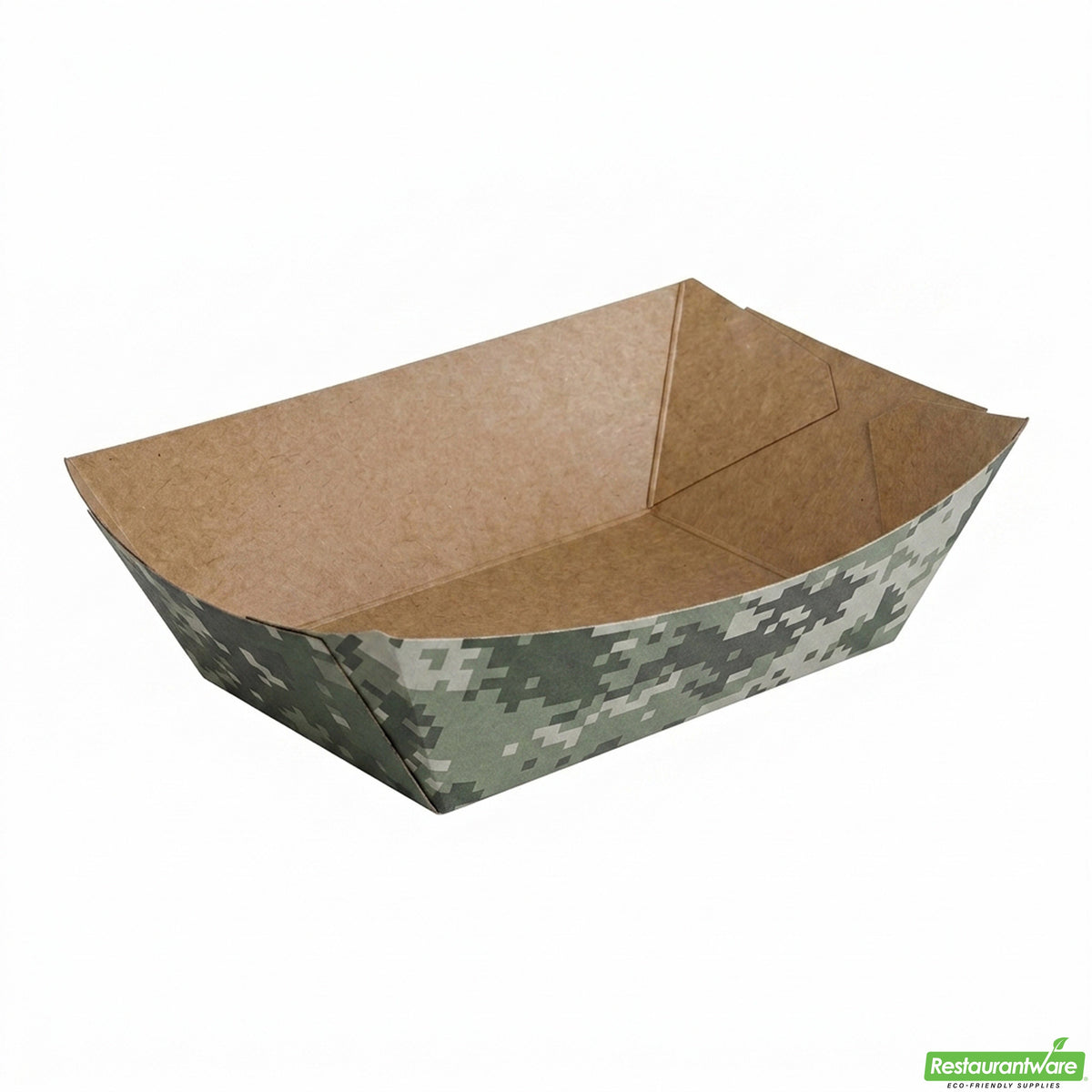Boats, Bio Tek 4.25 x 2.75 x 1.50 Inch, Paper, Camouflage, 0.50 Pound, #50,8 - 50 COUNT