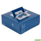 Boxes, Cake & Lunch, Cater Tek 9 x 9 x 3.50 Inch, Paper, Frenchie, with Window & Pop-Up Handle,50 - 1 COUNT