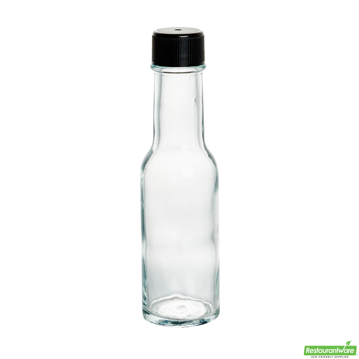 Bottles, Woozy, Vetri 3 Ounce, Glass, 1.50 x 1.50 x 6 Inch, Black Cap,10 - 1 COUNT