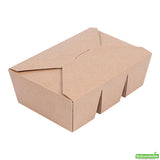 Containers, 3-Compartment Taco, Bio Tek 7.50 x 5.50 x 2 Inch, Paper, Kraft,100 - 1 COUNT