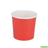 Cups, Soup, Bio Tek 12 Ounce 3.5 Inch, Paper, Red, Round,1 - 200 COUNT