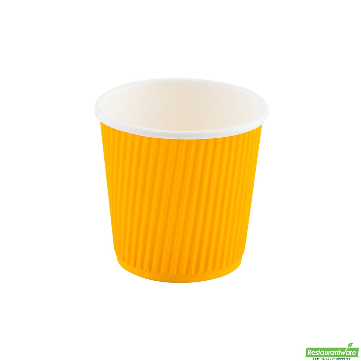 Cups, Hot, 4 Ounce, Paper, Yellow, Ripple Wall, 4 Ounce,1 - 500 COUNT