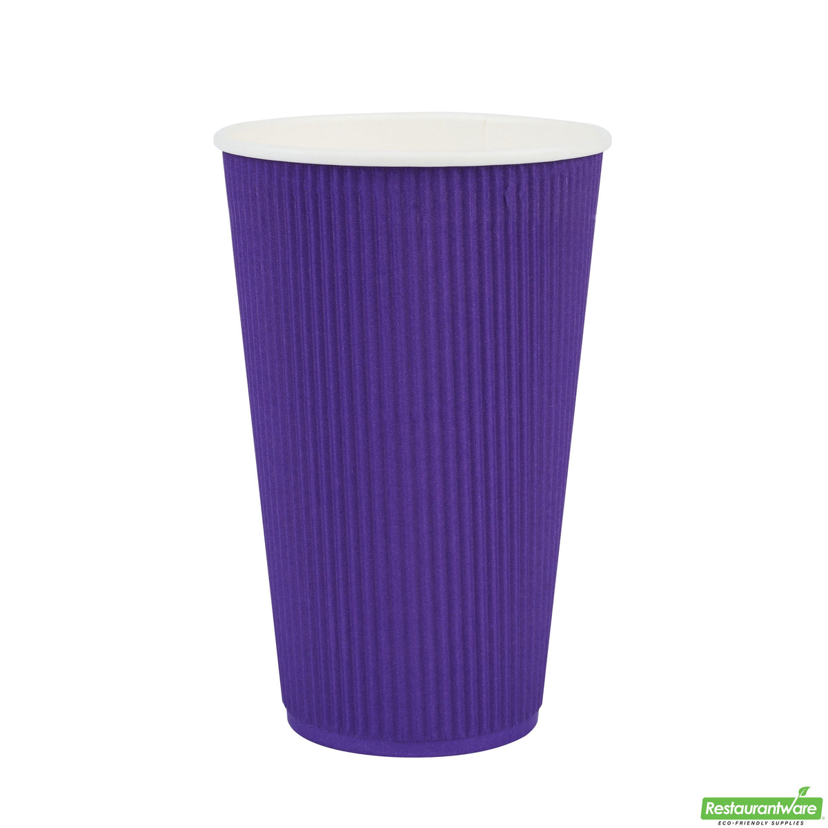 Cups, Hot, 16 Ounce, Paper, Royal Purple, Ripple Wall,1 - 500 COUNT
