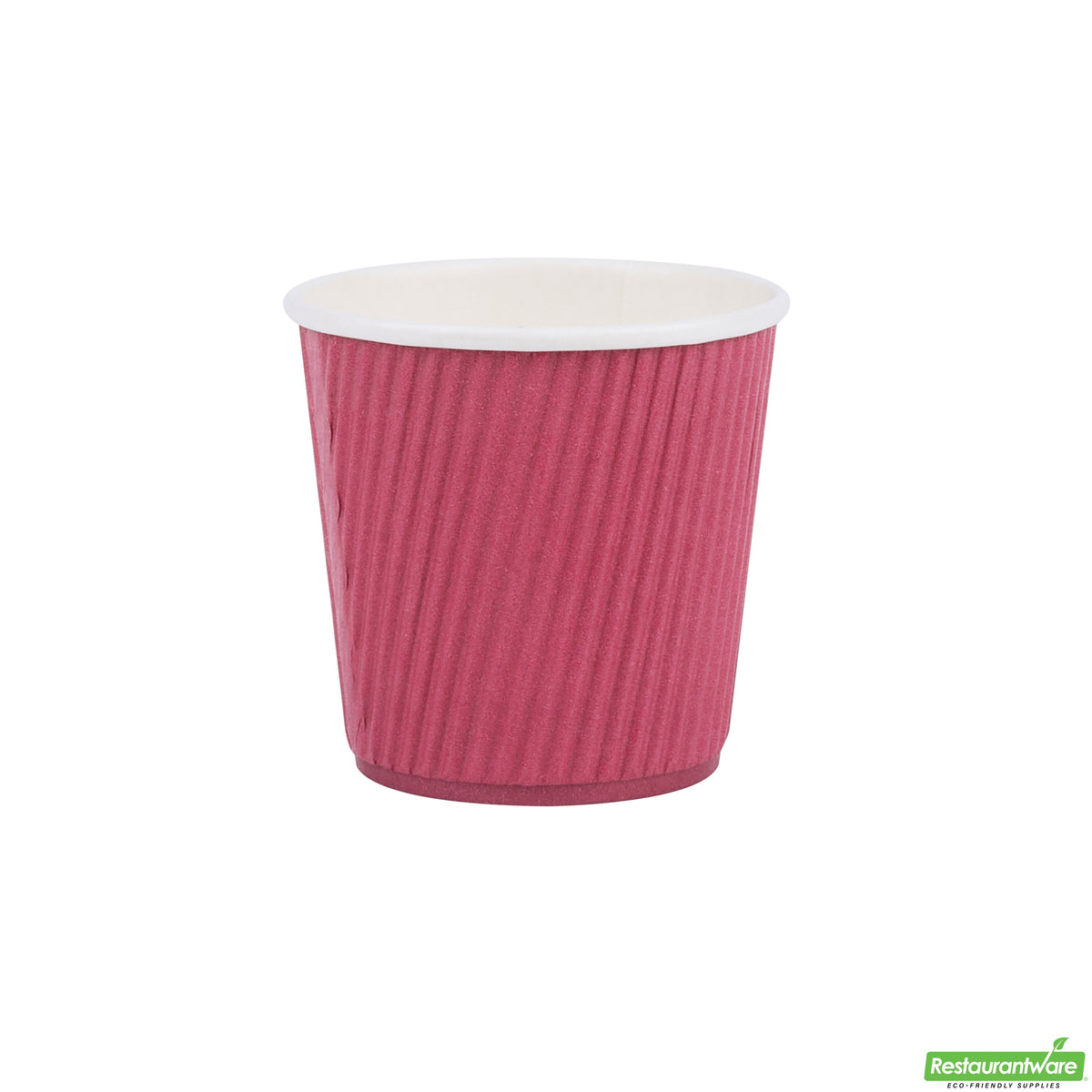 Cups, Hot, 4 Ounce, Paper, Crimson, Ripple Wall, 4 Ounce,1 - 500 COUNT