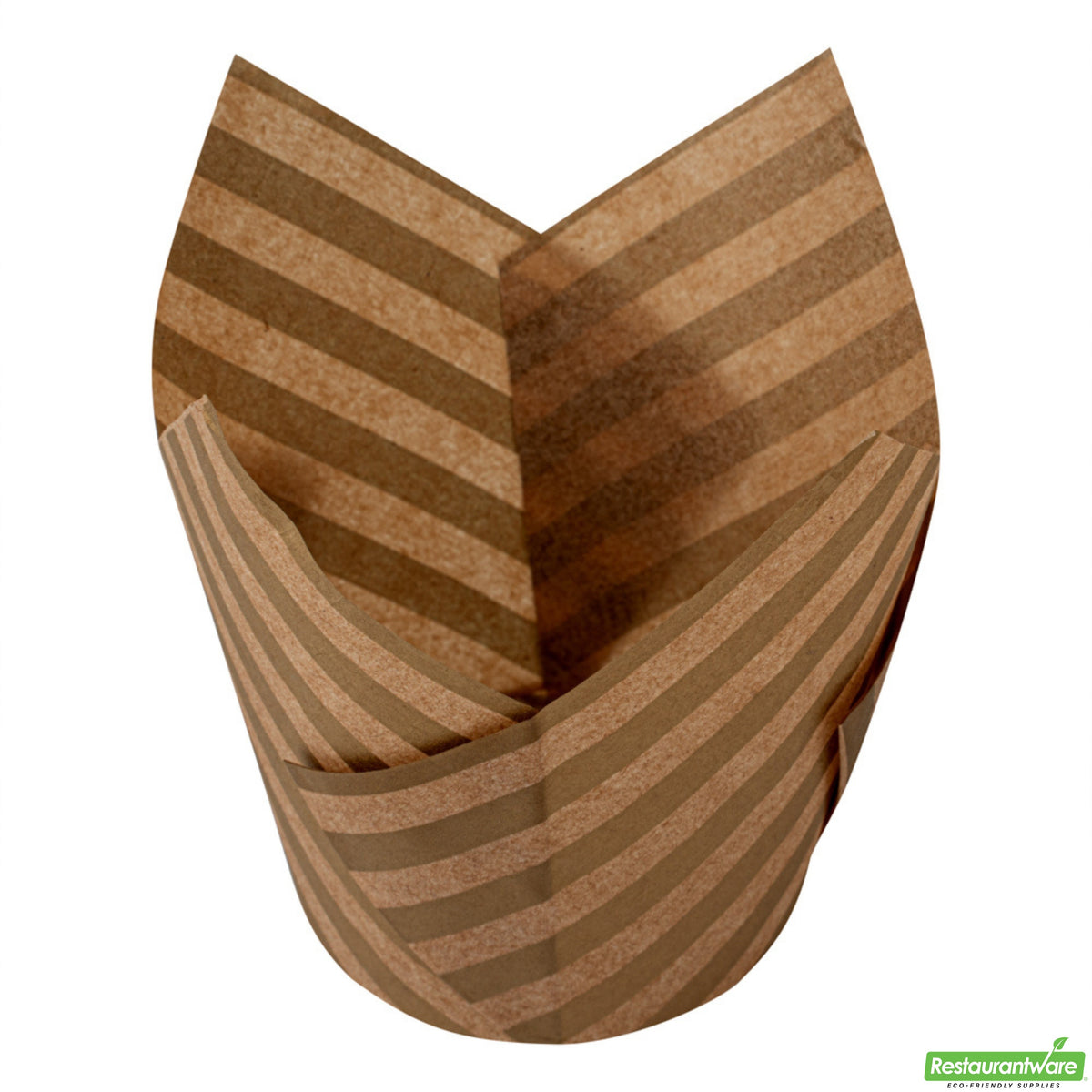 Cups, Baking, Panificio 3.5 Ounce, Paper Tulip, Kraft Striped,500 - 1 COUNT