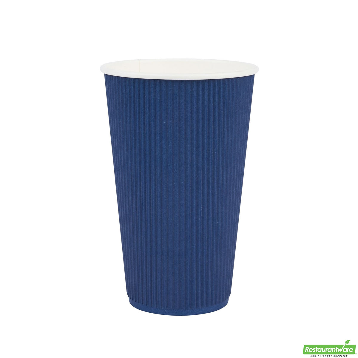Cups, Coffee, 16 Ounce, Paper, Midnight Blue, Ripple Wall, 3.50 x 3.50 x 5.50 Inch,20 - 25 COUNT
