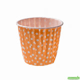 Cups, Baking, 3.5 Ounce, Paper, Hot Orange Polka Dot, Pleated, 3.5 Ounce,1 - 200 COUNT
