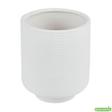 Vase, Table Art, 4.50 x 4.50 x 5 Inch, Ceramic, White, Tea Cup Shape,1 - 1 EACH
