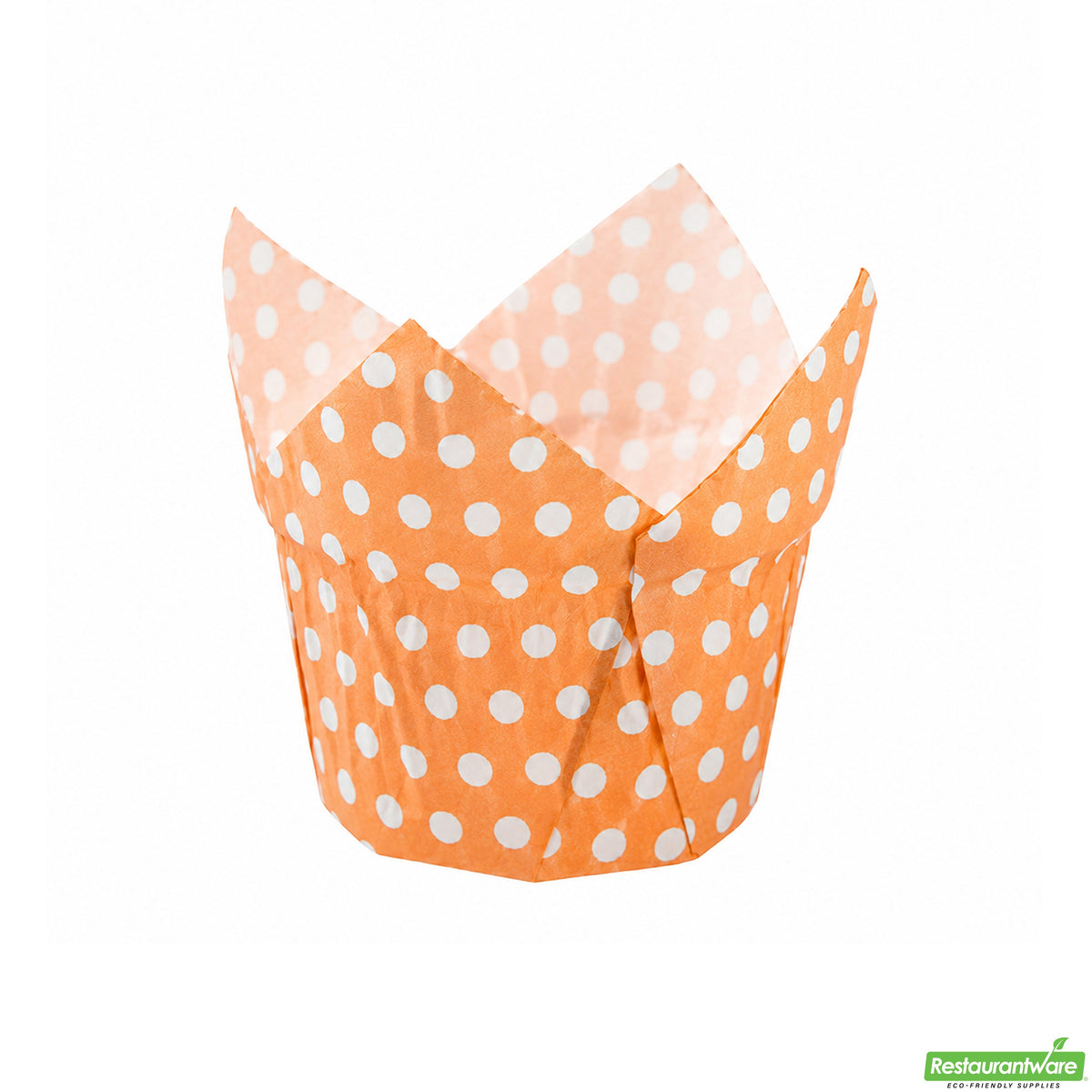 Cups, Baking, 1.2 Ounce, Paper, Hot Orange Polka Dot, Petal, 1.2 Ounce,1 - 200 COUNT