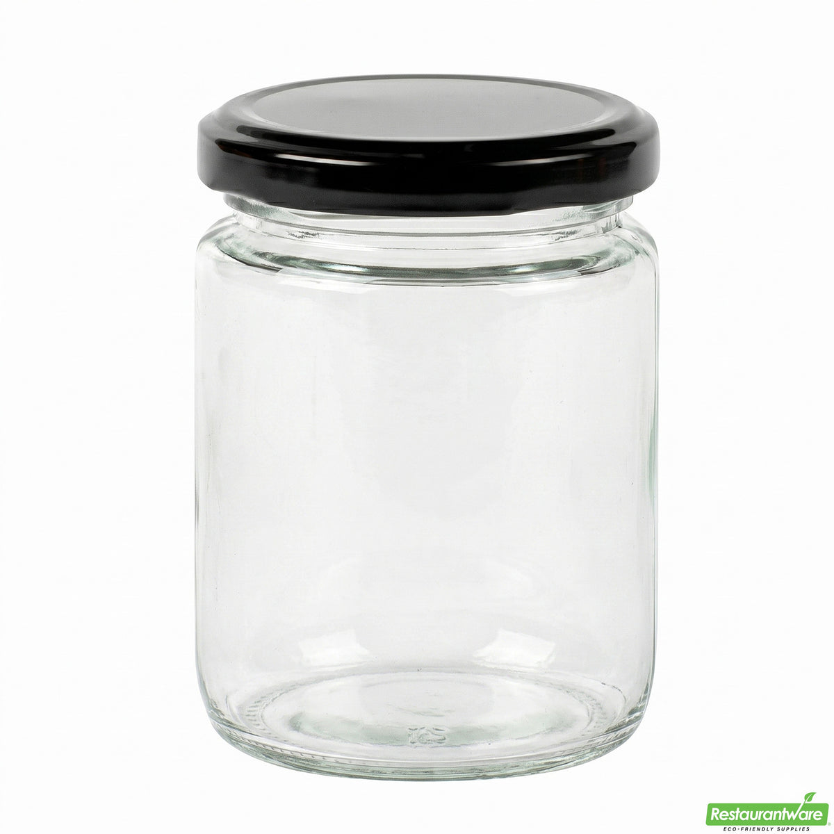 Jars, Storage, Vetri 8 Ounce, Glass, includes Black Metal Lid,10 - 10 COUNT