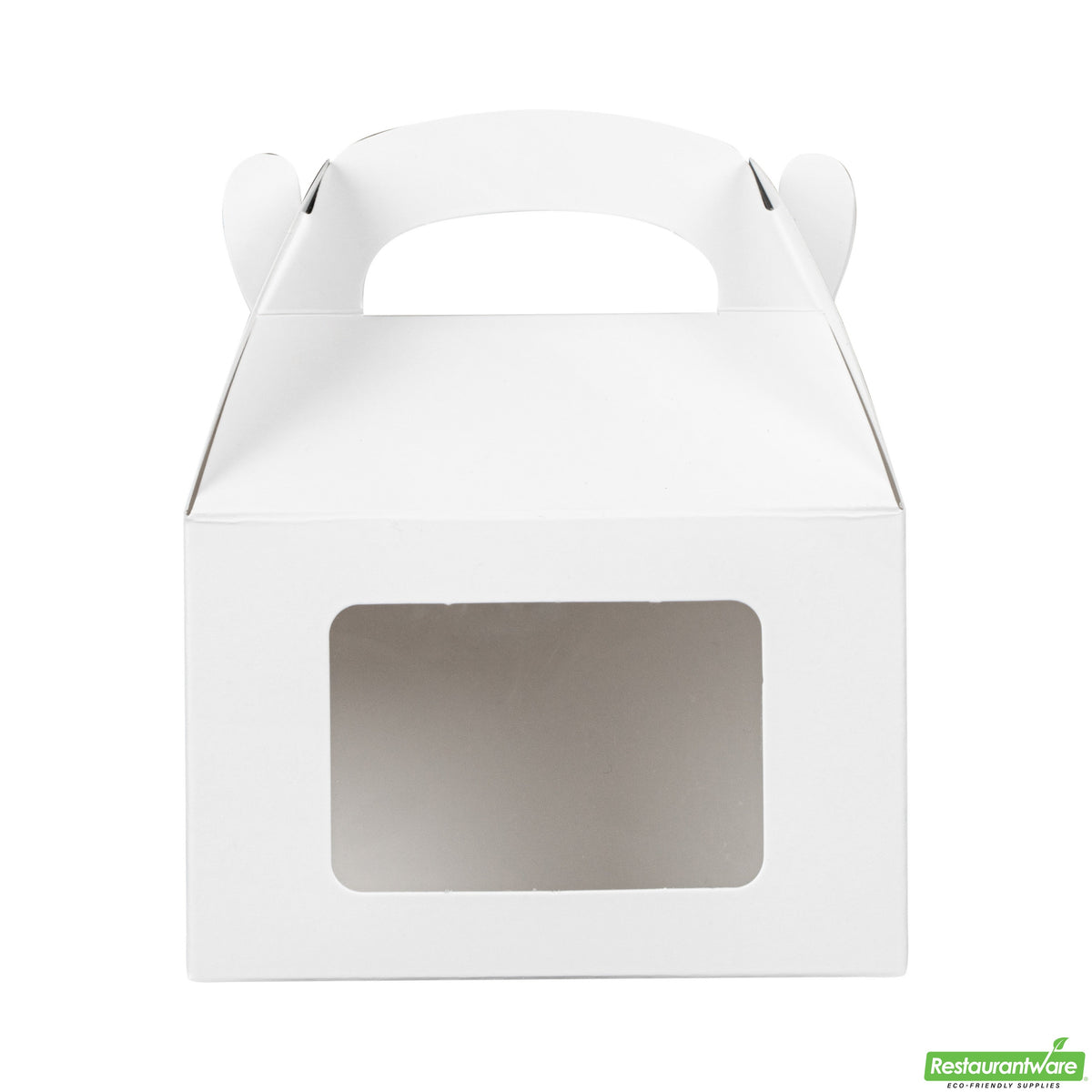 Boxes, Gable & Lunch, Bio Tek 4 x 2.50 x 2.50 Inch, Greaseproof Paper, White, with Window,4 - 25 COUNT