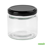 Jars, Storage, Vetri 6 Ounce, Glass, includes Black Metal Lid,10 - 10 COUNT