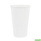 Cups, Hot, 16 Ounce, Paper, White, Ripple Wall, 16 Ounce,1 - 500 COUNT