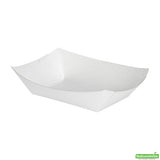 Trays, 3 x 2 x 1 Inch, Paper, White, Boat,1 - 400 COUNT
