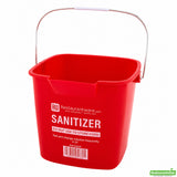 Bucket, Sanitizing, 6 Quart, Red, Plastic, with Stainless Steel Handle,1 - 1 COUNT