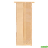 Bags, Tin Tie, 6.25 x 3.5 x 13.25 Inch, Paper, Kraft, with Window,1 - 100 COUNT