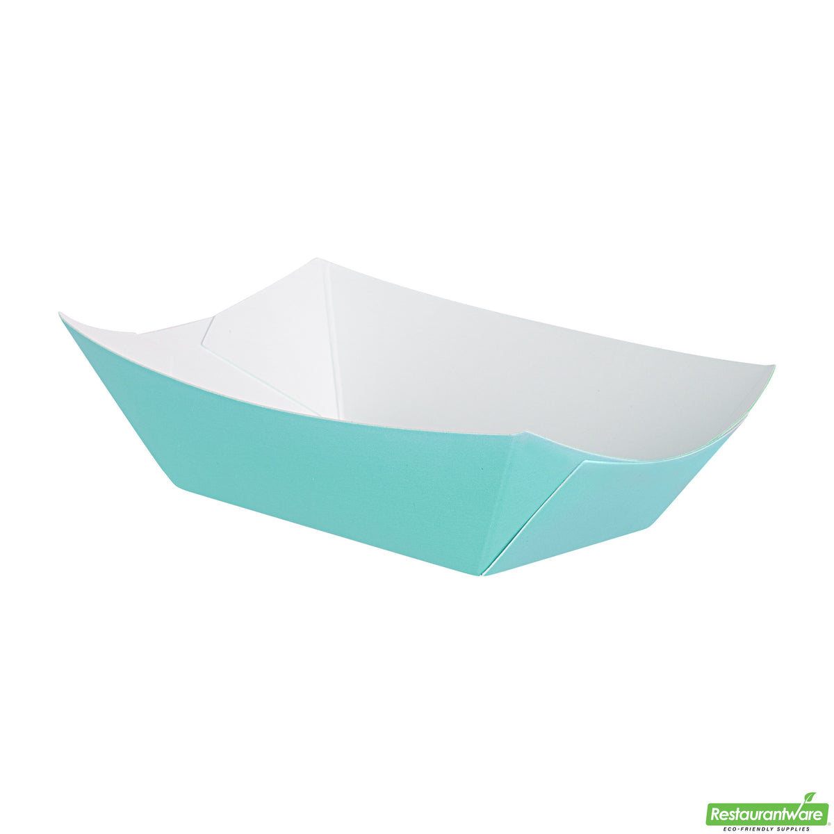 Boats, Bio Tek 3.25 x 2 x 1.50 Inch, Paper, Turquoise, 6 Ounce, #40,8 - 50 COUNT