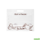 Bags, Hot Food, Bag Tek 12.75 x 5.75 x 10.25 Inch, Plastic, White,100 - 1 COUNT