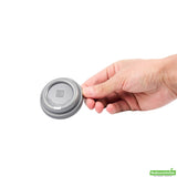 Lids, Flat, Plastic, Pewter Gray,1 - 500 COUNT
