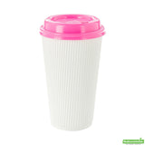 Cups, Hot, 16 Ounce, Paper, White, Ripple Wall, 16 Ounce,1 - 500 COUNT