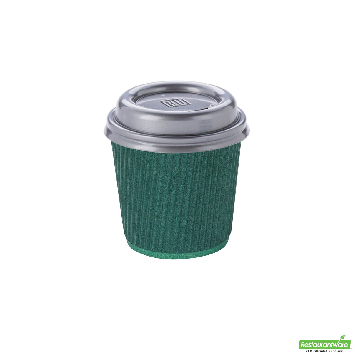 Cups, Hot, 4 Ounce, Paper, Forest Green, Ripple Wall, 4 Ounce,1 - 500 COUNT