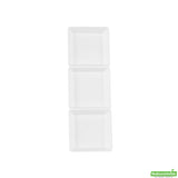 Plates, Appetizer, 7.5 Inch, Plastic, White Terzetto Design, Square, Heavyweight, 7.5 Linear Inch,1 - 100 COUNT