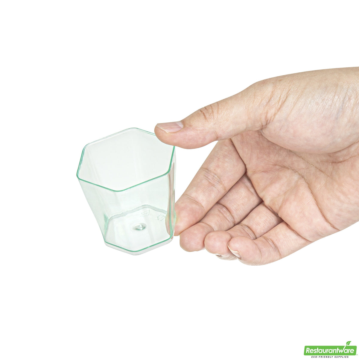 Cups, Dessert, 2 Ounce, Plastic, Sea Green, Hexagon, Heavyweight, 2 Ounce,1 - 100 COUNT