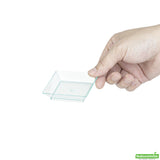 Plates, Appetizer, 2.5 Inch, Plastic, Sea Green Modern Design, Square, Heavyweight, 2.5 Linear Inch,1 - 100 COUNT