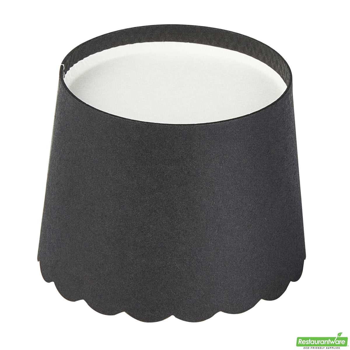 Cups, Baking, 3 Ounce, Paper, Black, Scallop, Mini 2.50 x 2.50 x 1.75 Inch, Round,200 - 1 COUNT