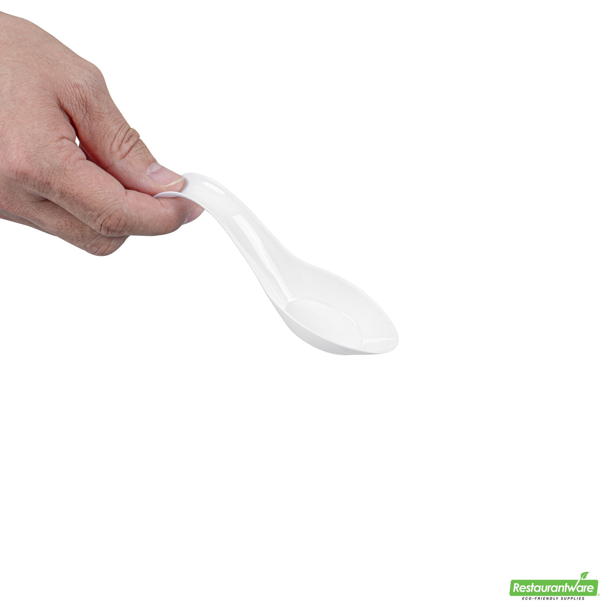 Spoons, Appetizer, 5 Inch, Plastic, White Stiletto Design, Heavyweight, 5 Linear Inch,1 - 100 COUNT