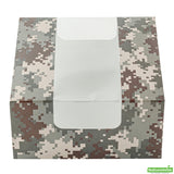 Boxes, Pastry & Cake, 6.25 x 6.25 x 3.25 Inch, Paper, Camouflage, with Window,100 - 1 COUNT