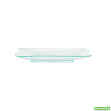 Plates, Appetizer, 3 Inch, Plastic, Sea Green Aqua Design, Wave-Edge, Heavyweight, 3 Linear Inch,1 - 100 COUNT