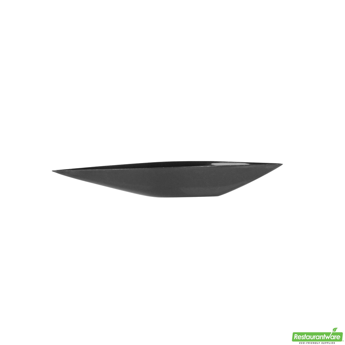 Dishes, Appetizer, 1 Ounce, Plastic, Black, Canoe-Shaped, Heavyweight, 1 Ounce,1 - 100 COUNT