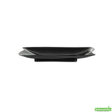 Plates, Appetizer, 1 Ounce, Plastic, Black Aqua Design, Wave-Edge, Heavyweight, 3 Linear Inch,1 - 100 COUNT
