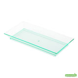Plates, Appetizer, 5 Inch, Plastic, Sea Green, Rectangle, Heavyweight, 5 Linear Inch,1 - 100 COUNT
