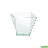 Dishes, Dessert, 5.5 Ounce, Plastic, Sea Green Girata Design, Square, Heavyweight, 5.5 Ounce,1 - 100 COUNT