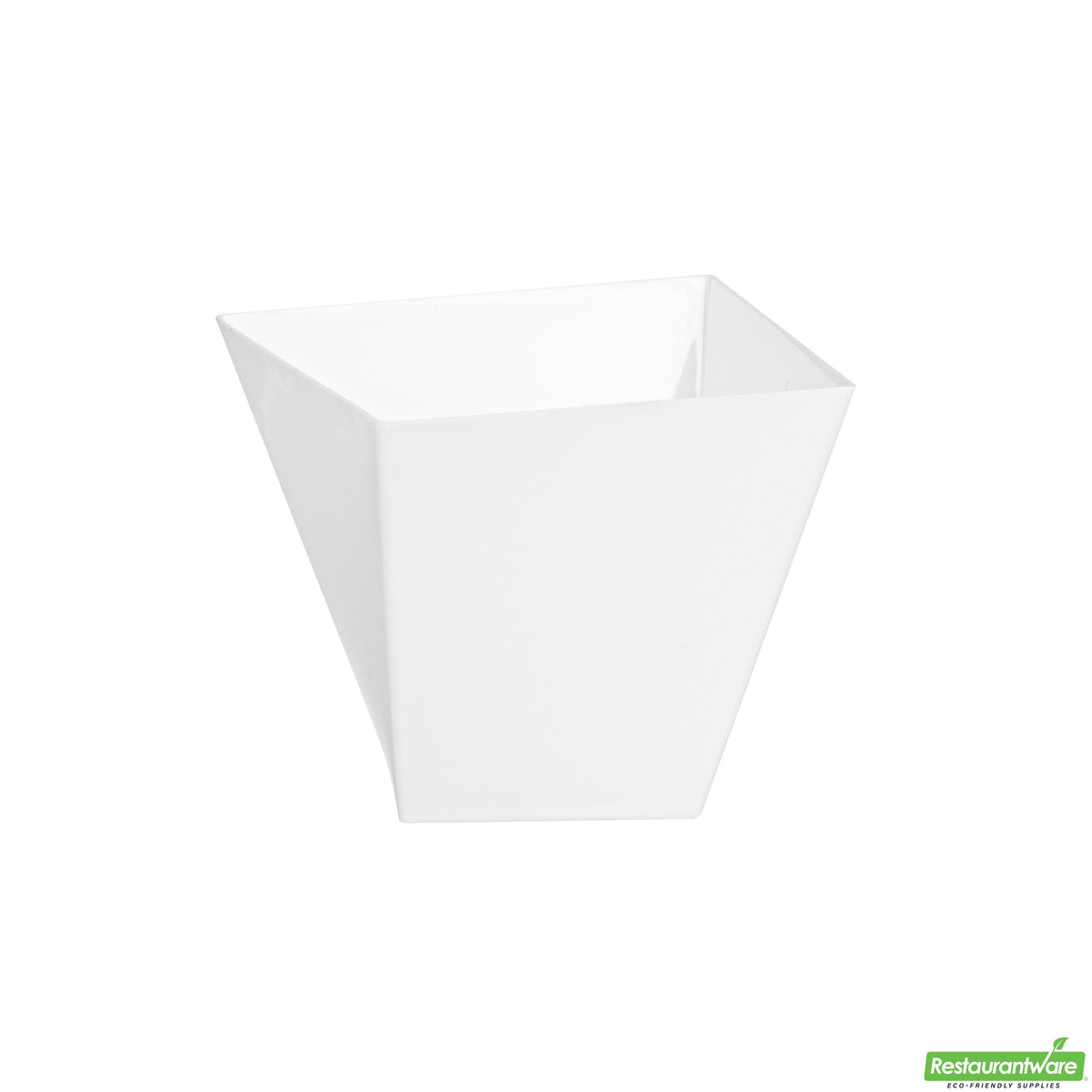 Dishes, Dessert, 5.5 Ounce, Plastic, White Girata Design, Square, Heavyweight, 5.5 Ounce,1 - 100 COUNT