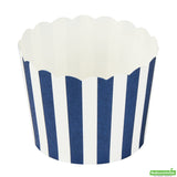 Cups, Baking, 3 Ounce, Paper, Blue Stripe, Scallop, Mini 2.50 x 2.50 x 1.75 Inch, Round,200 - 1 COUNT