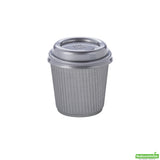 Cups, Hot, 4 Ounce, Paper, Gray, Ripple Wall, 4 Ounce,1 - 500 COUNT
