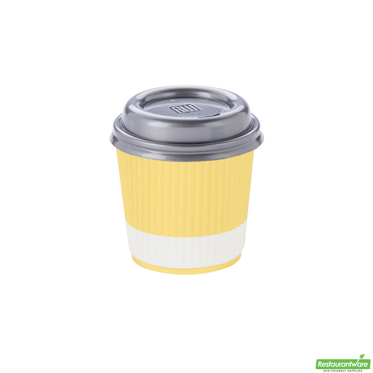 Cups, Hot, 4 Ounce, Paper, Light Yellow, Ripple Wall, 4 Ounce,1 - 500 COUNT