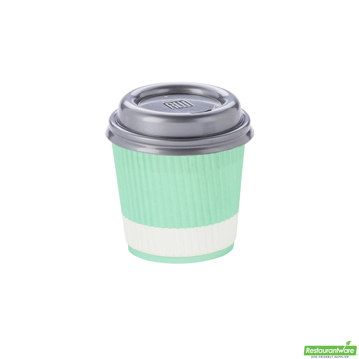 Cups, Hot, 4 Ounce, Paper, Light Green, Ripple Wall, 4 Ounce,1 - 500 COUNT
