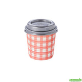 Cups, Coffee, 4 Ounce, Paper, Picnic Print, Spiral Wall, 2.50 x 2.50 x 2.25 Inch,20 - 25 COUNT