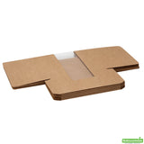 Boxes, Bakery, 9.75 x 4.75 x 4 Inch, Paper, Kraft, with Window,1 - 100 COUNT