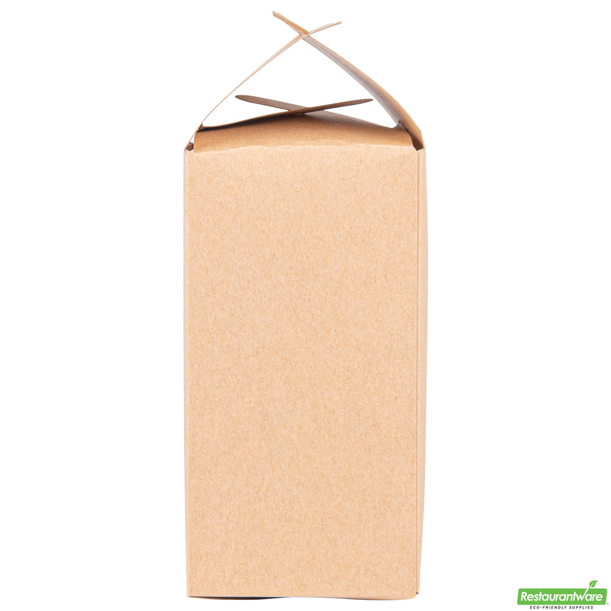 Box, Takeout, 3.5 x 3.5 x 8.5 Inch, Paper, Kraft, Rectangular, Tapered, with Clear Plastic Window,1 - 100 COUNT