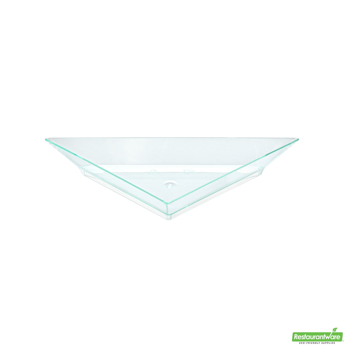 Plates, Triangolo Appetizer, 4 Inch, Plastic, Sea Green, Soft Triangle, Heavyweight, 4 Linear Inch,1 - 100 COUNT