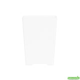 Plates, Dessert, 4 Ounce, Plastic, White Quadrato Design, Tall Square, Heavyweight, 4 Linear Inch,1 - 100 COUNT