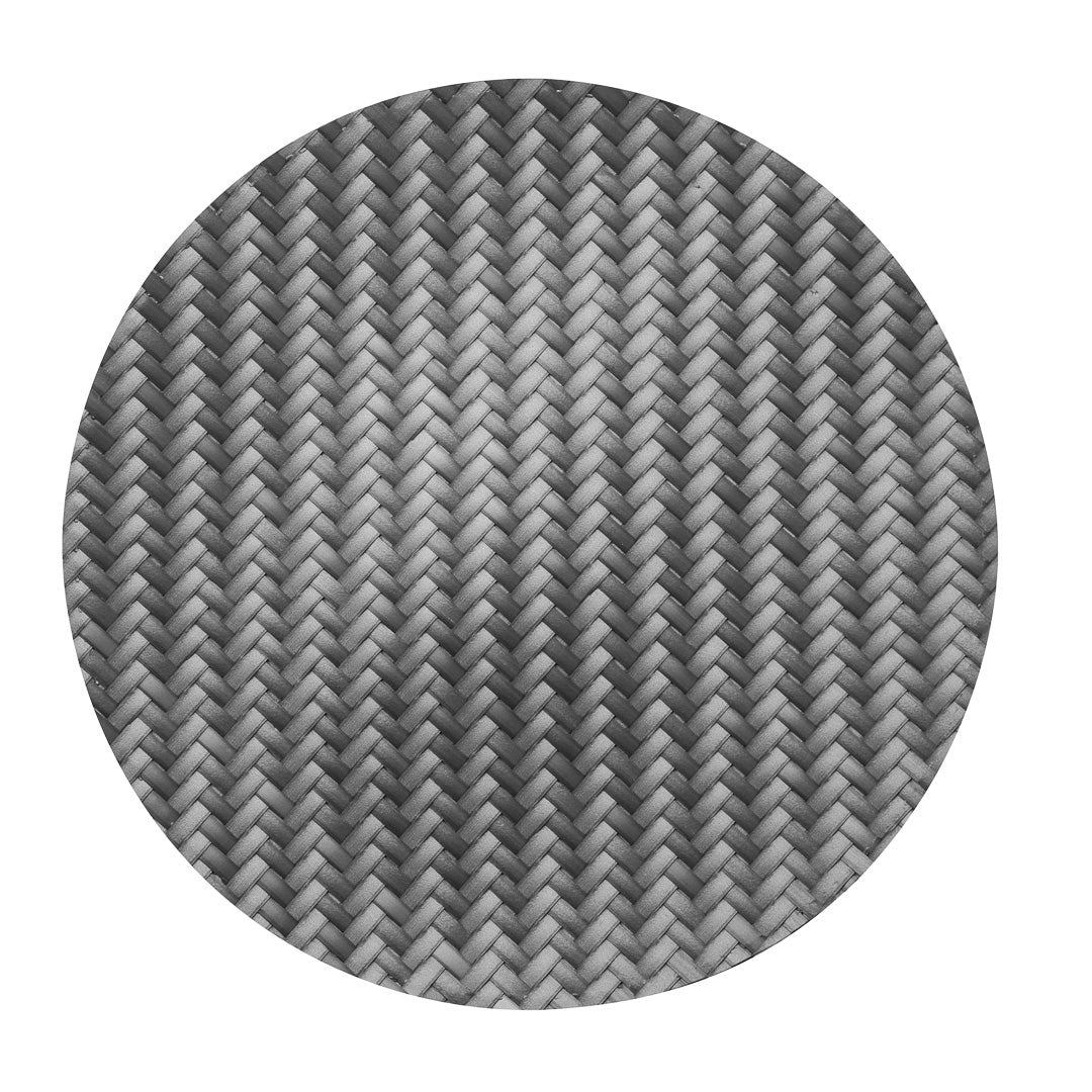 Placemats, 15 Inch, Metallic Gray, Round, Woven,1 - 6 COUNT